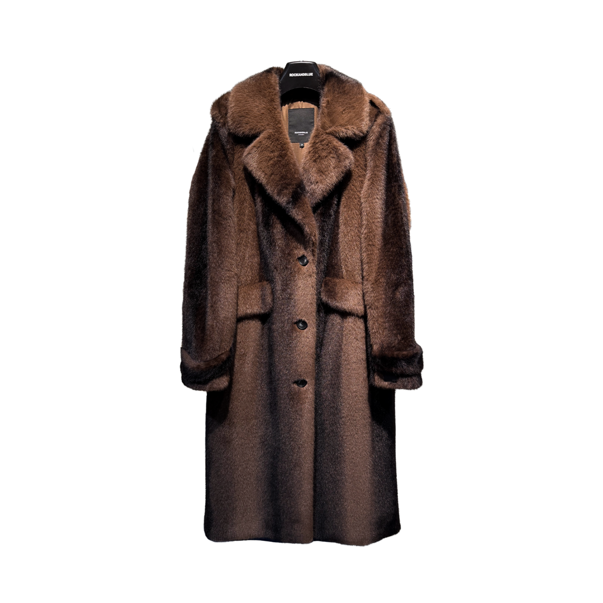 Charlene Coat - Black/Brown Stripe