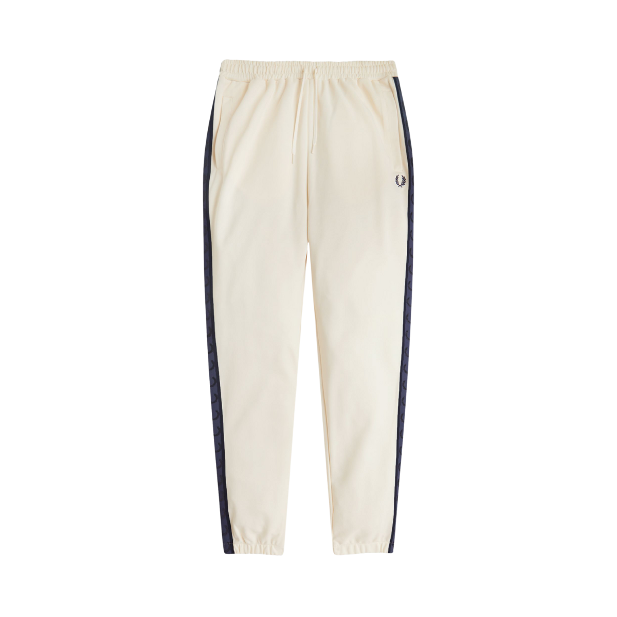 CONTRAST TAPE TRACK PANT - Ecru/Tennis Blue