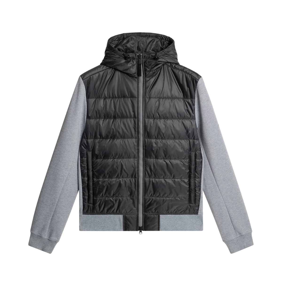 Seth Hybrid Zip Hood - Medium Grey Melange – Zoovillage