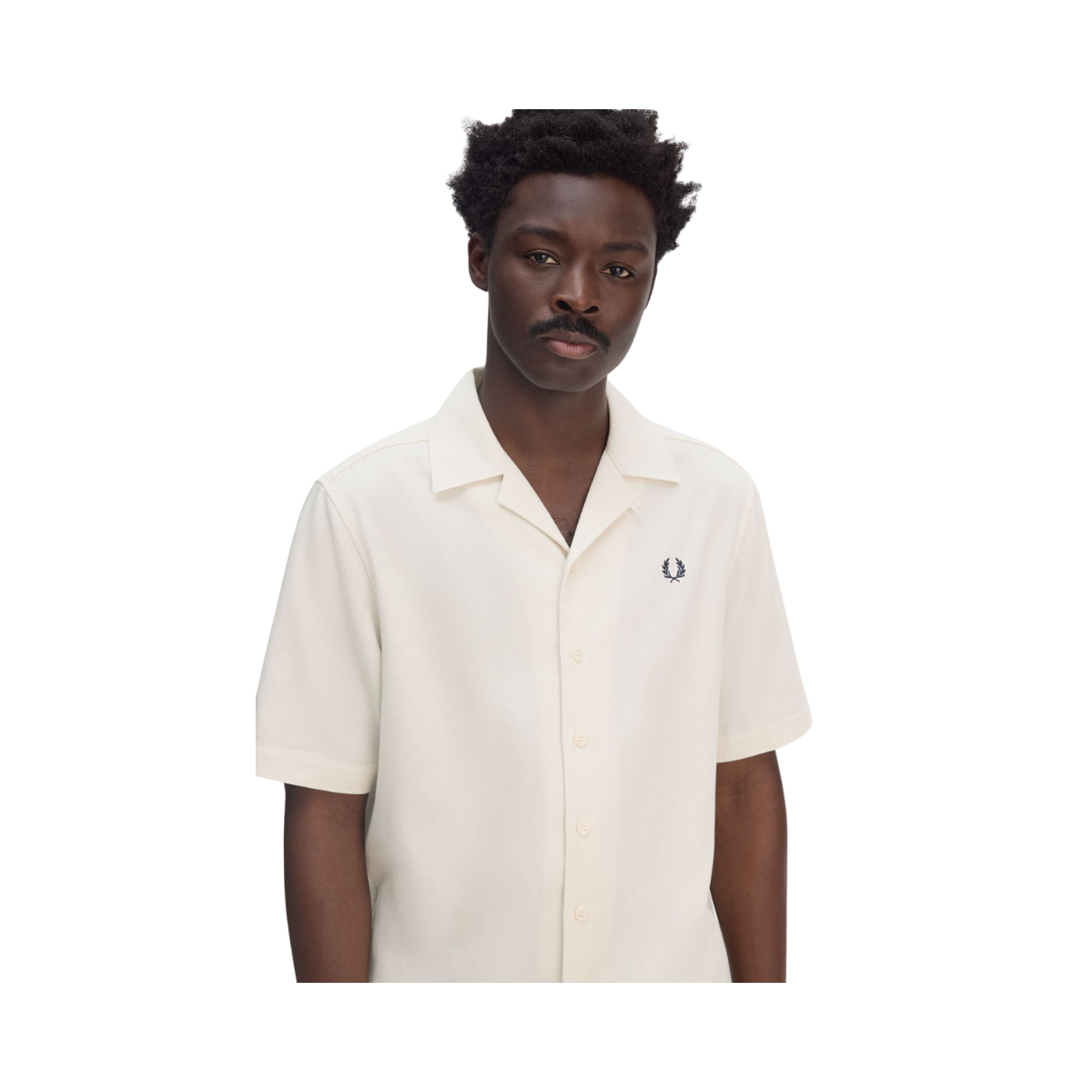 Pique Txtr Rev Collar Shirt - Ecru