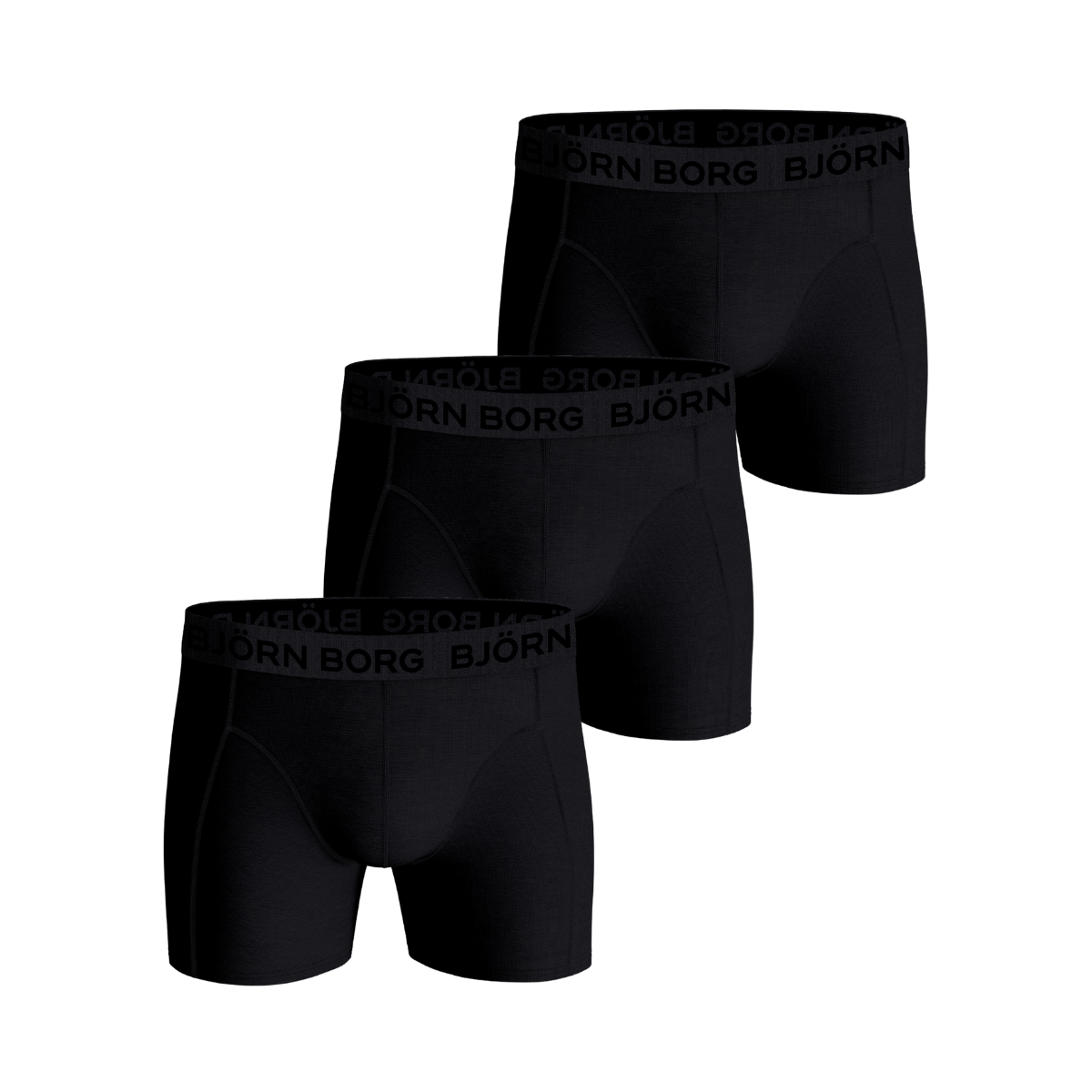 Cotton Stretch Boxer 3P - Black