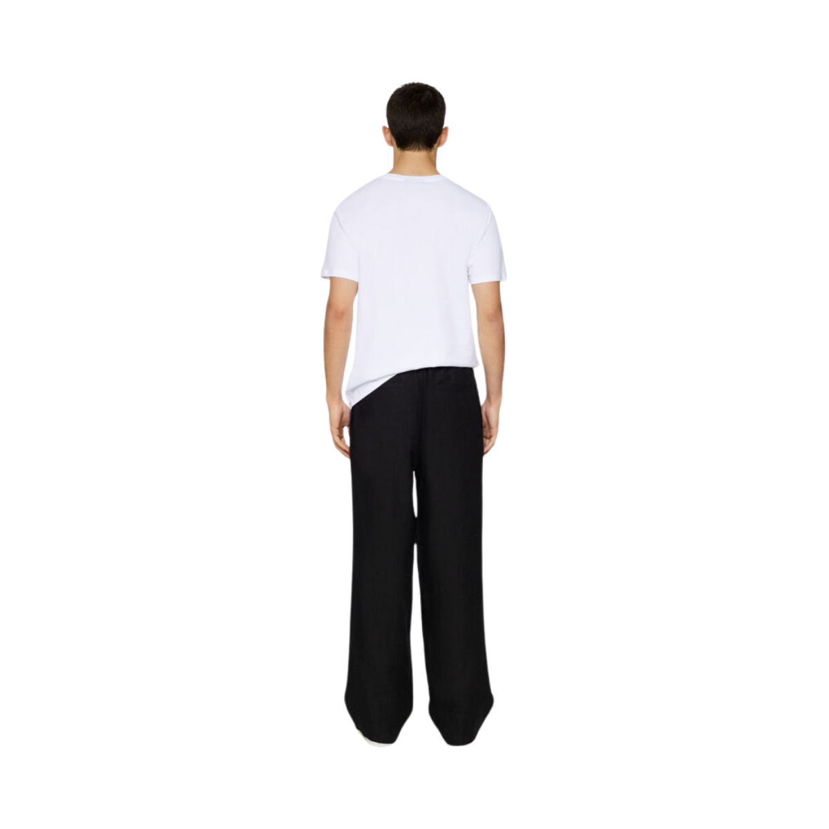 Noah Drape Linen Pants - Black