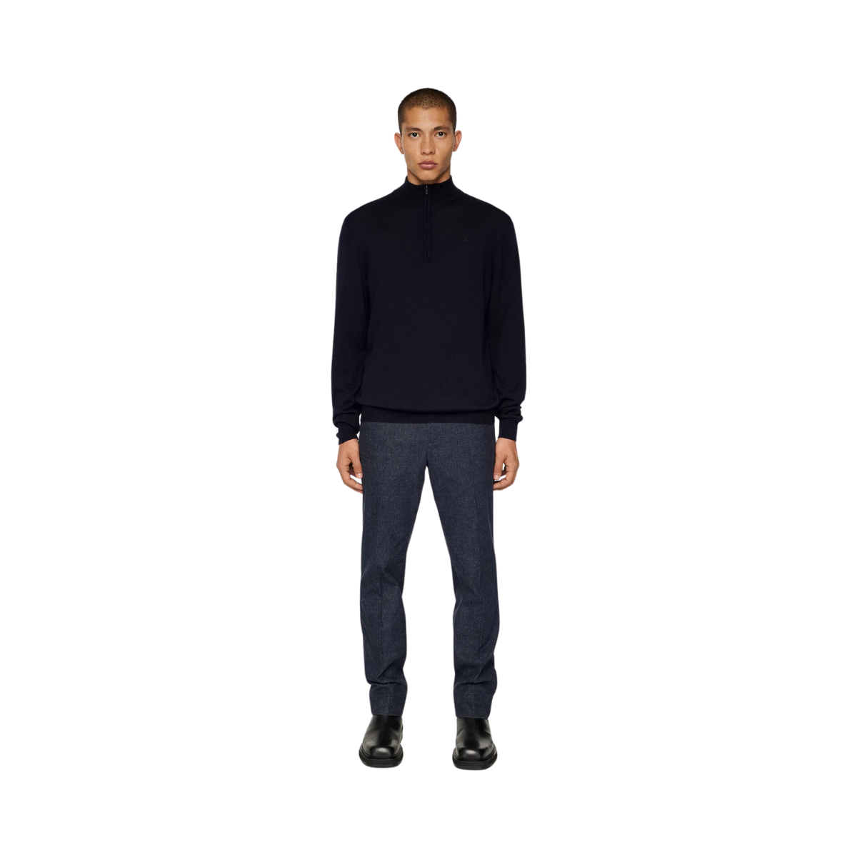 Kiyan Quarter Zip Sweater - Navy