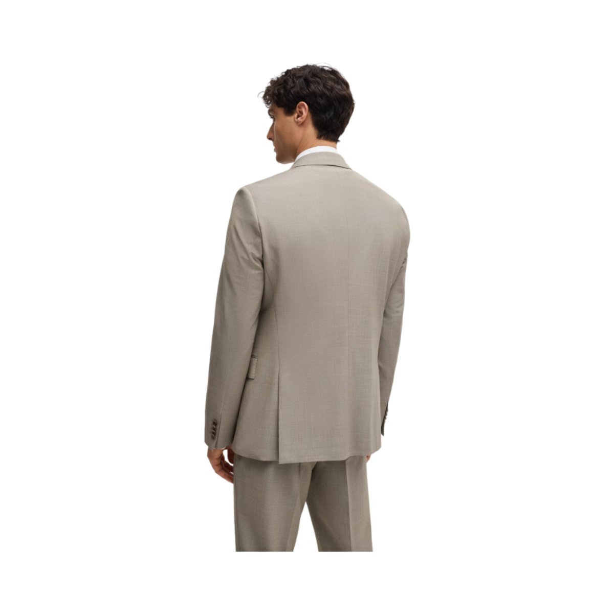 SLIM-FIT SUIT IN MICRO-PATTERNED STRETCH CLOTH 224 - Beige