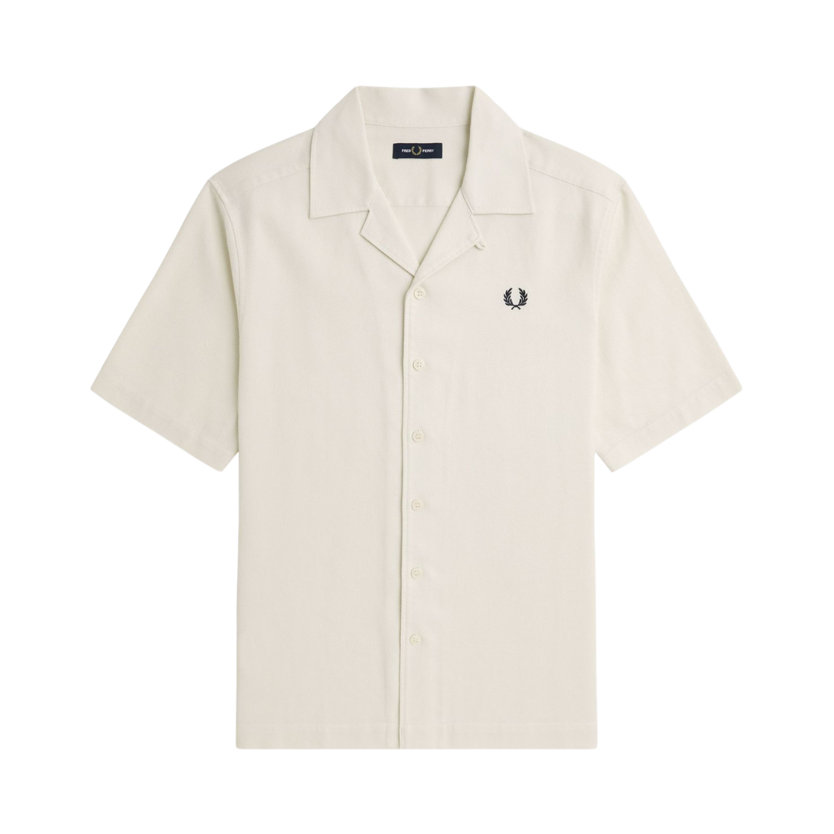 Pique Txtr Rev Collar Shirt - Ecru