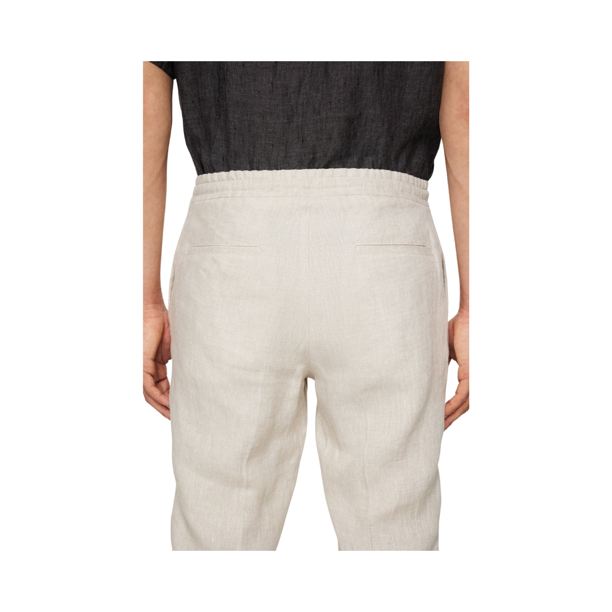 Soren Drape Linen Pants - Moonbeam