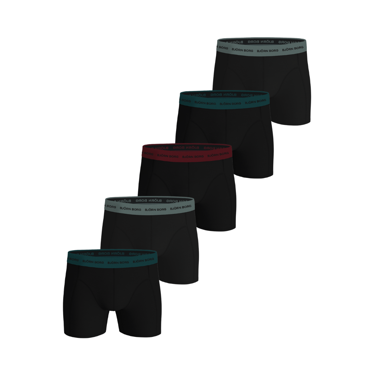 Cotton Stretch Boxer 5P - Black