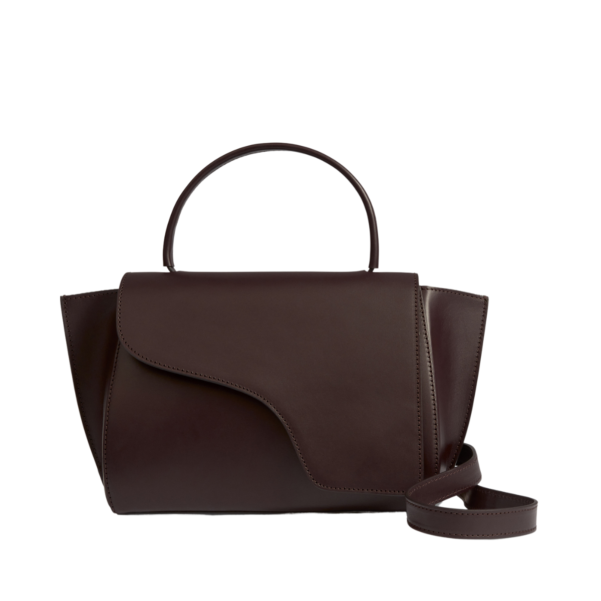 Arezzo Leather Handbag - Walnut