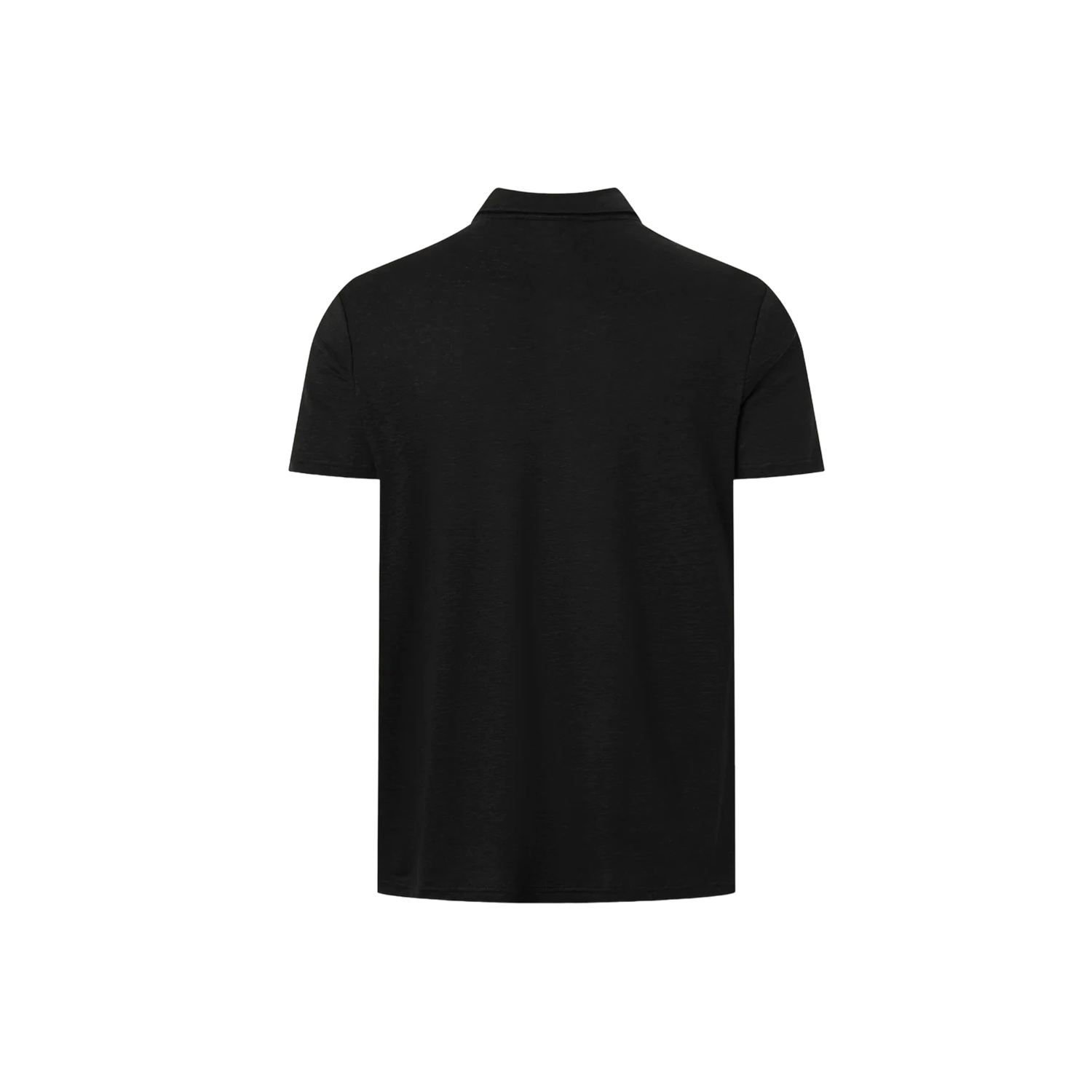 Linen polo - Black Jet