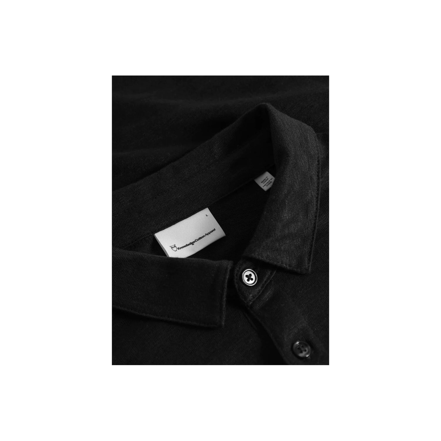 Linen polo - Black Jet