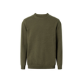 Plain Knitted Crewneck - Dark Olive