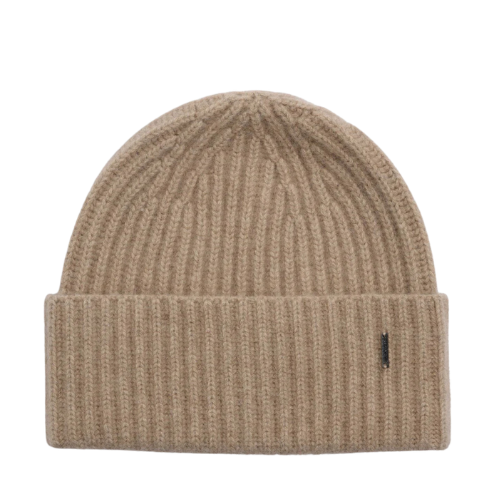 Alba Cashmere Beanie - Dark Beige