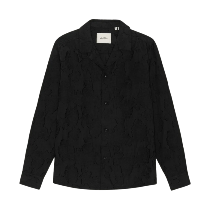 Flower Jacquard Shirt - Black