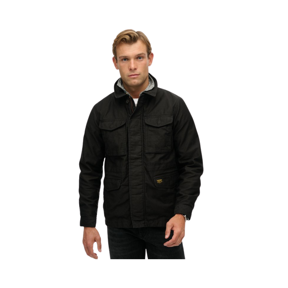 Collared M65 Jacket - 12A Jet Black
