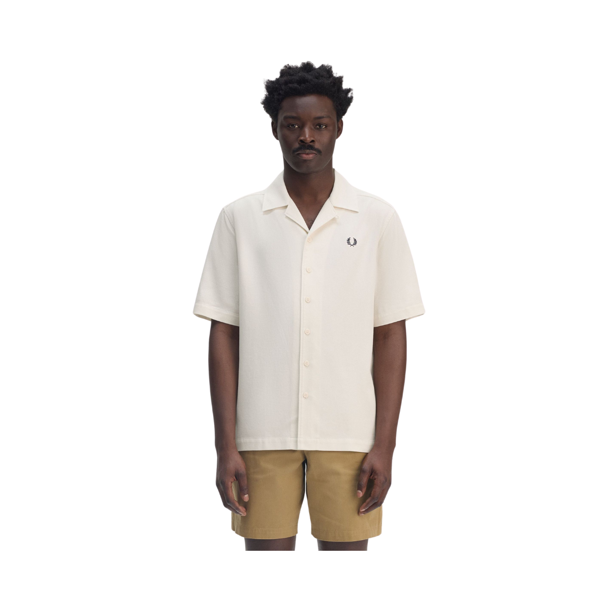 Pique Txtr Rev Collar Shirt - Ecru