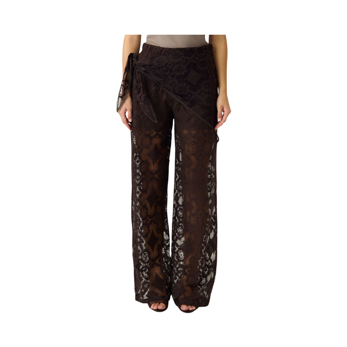 YASAlmi Scarf Lace Pant - Coffee Bean