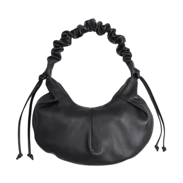 Leni Cocoon Leather Bag - Black