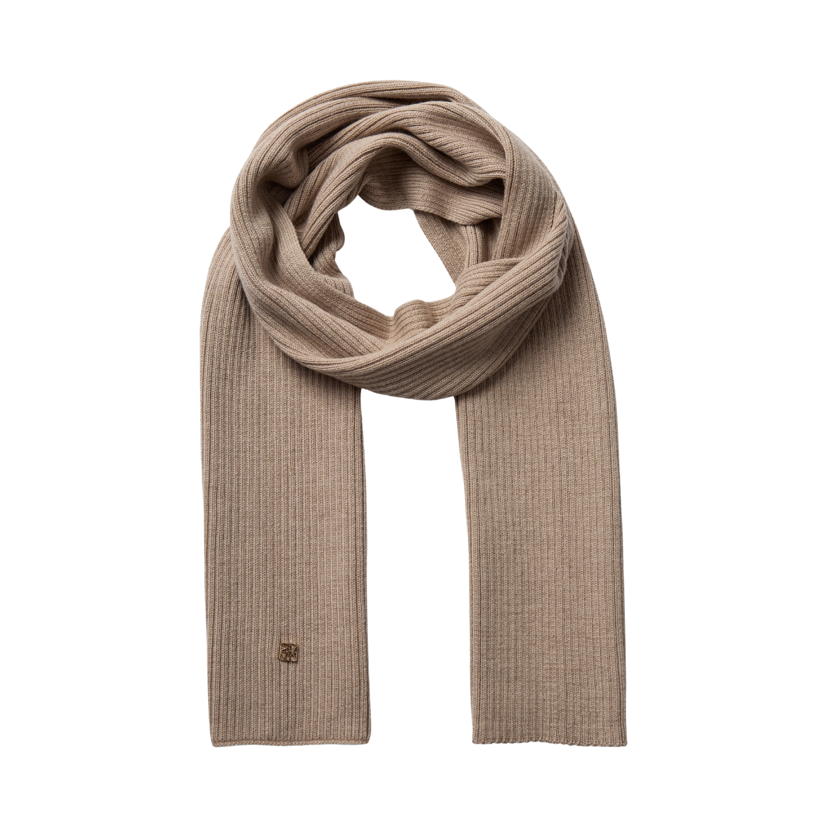 MMTova Wool Rib Scarf - Doeskin