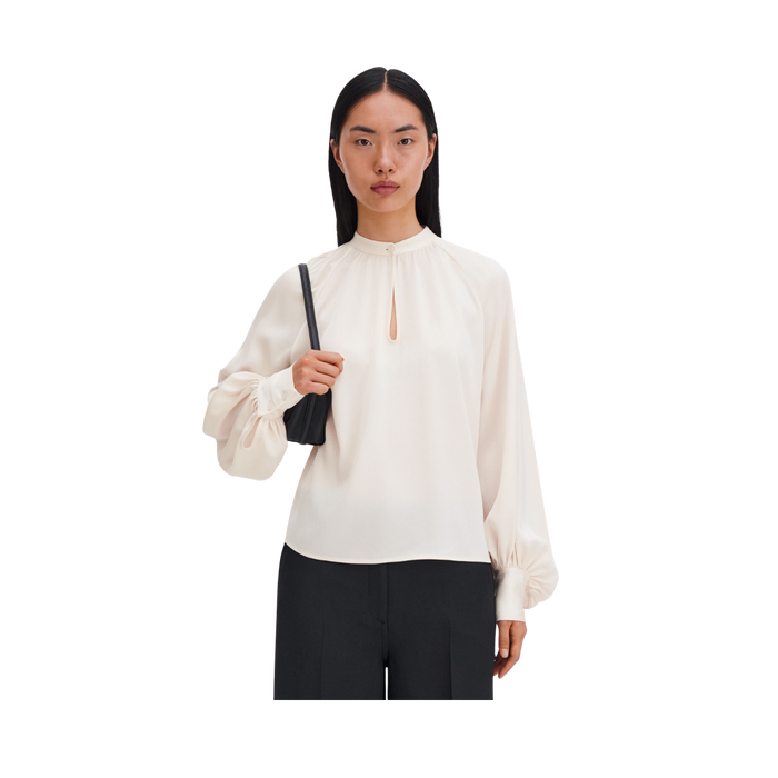 Stand Collar Blouse - Cream