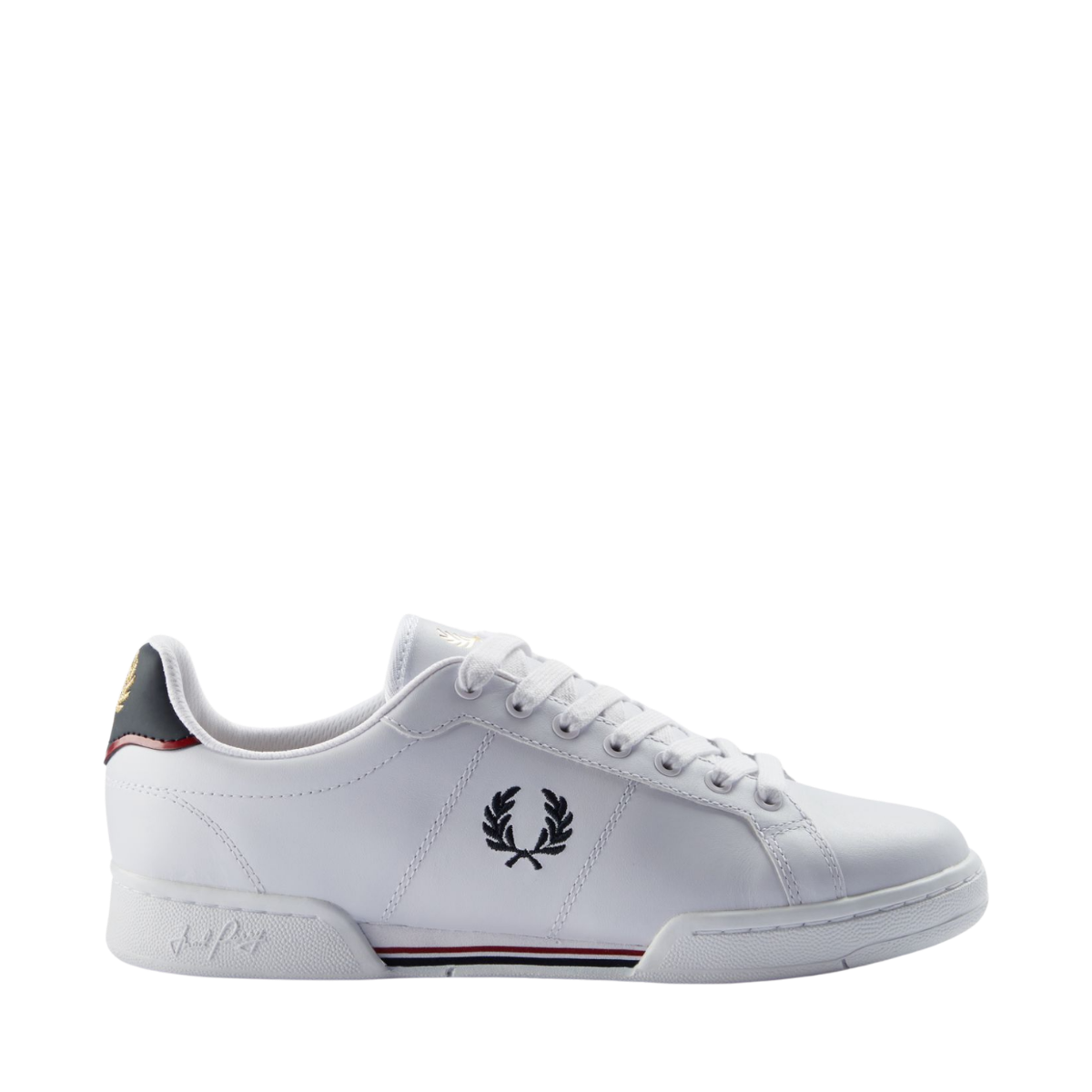 B722 Leather - White/Navy