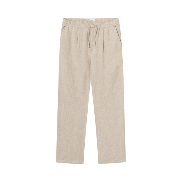 Loose linen pants - Light Feather Gray