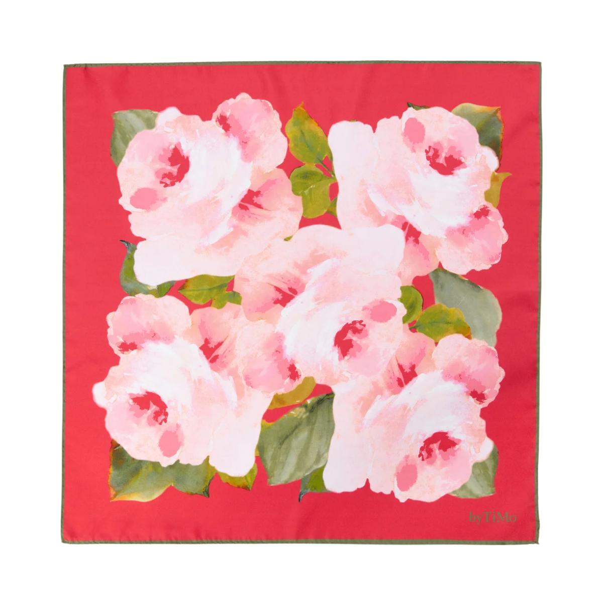 Silk Scarf Large - Rouge Fleur