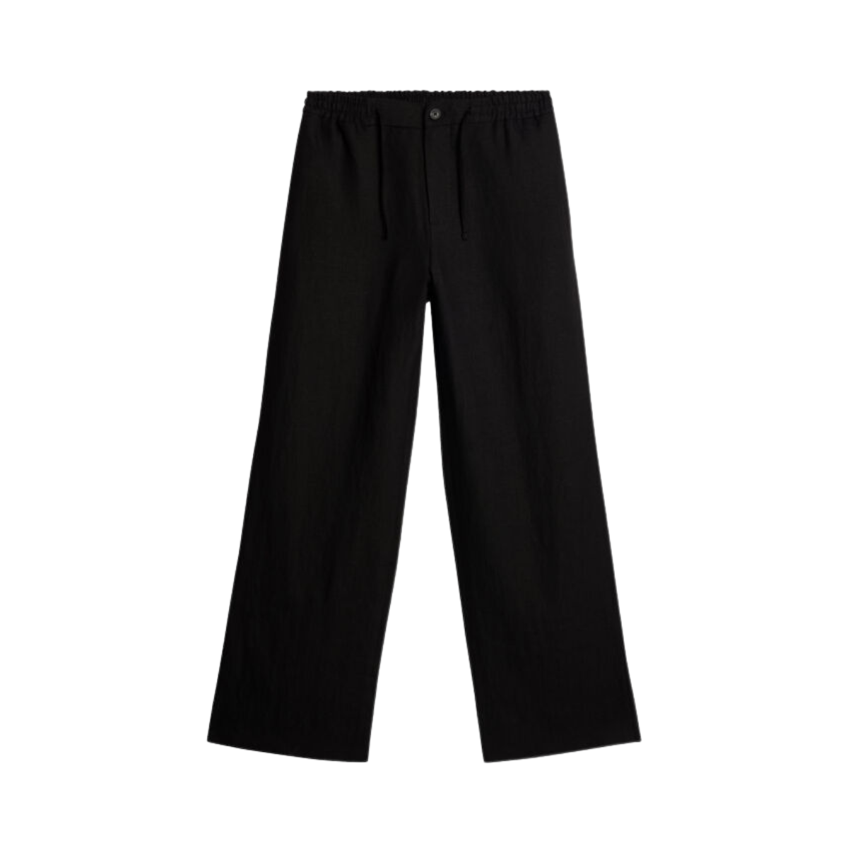 Noah Drape Linen Pants - Black