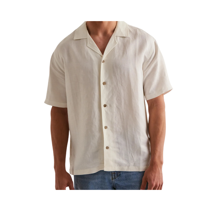 Elviro Linen S/S Shirt - White