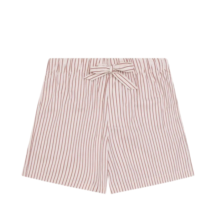 Trace Loose Satin Shorts - Red Stripe