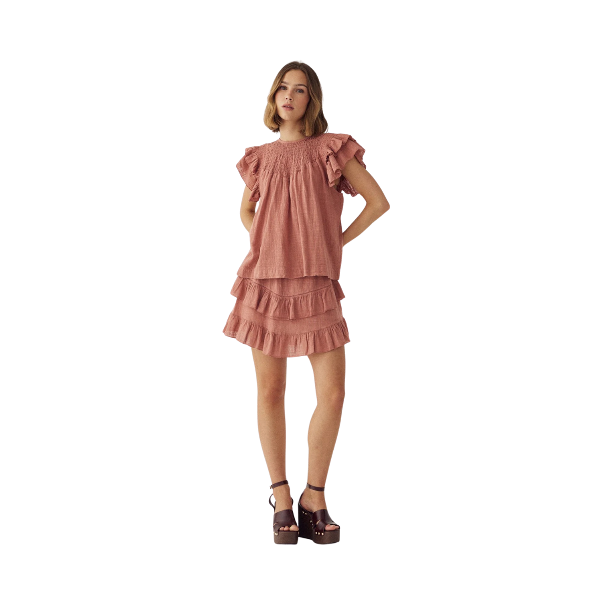 N-MAURA BLOUSE - RED CLAY