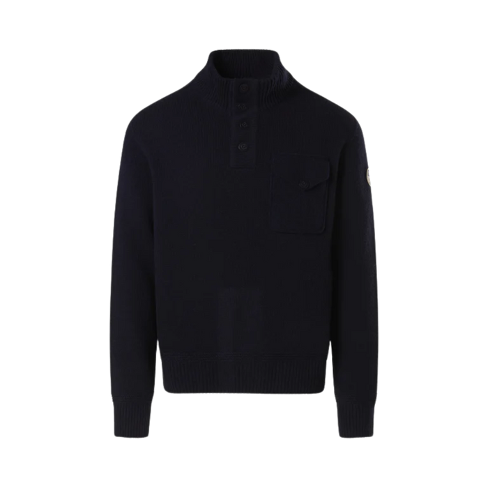 Half Buttons 5GG Knitwear - Navy Blue