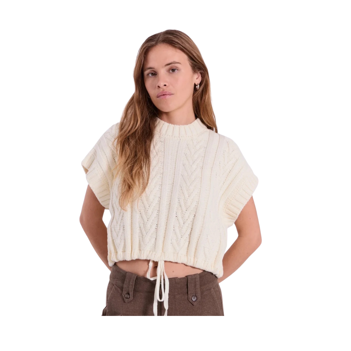 Neel Knit Waistcoat - off-white