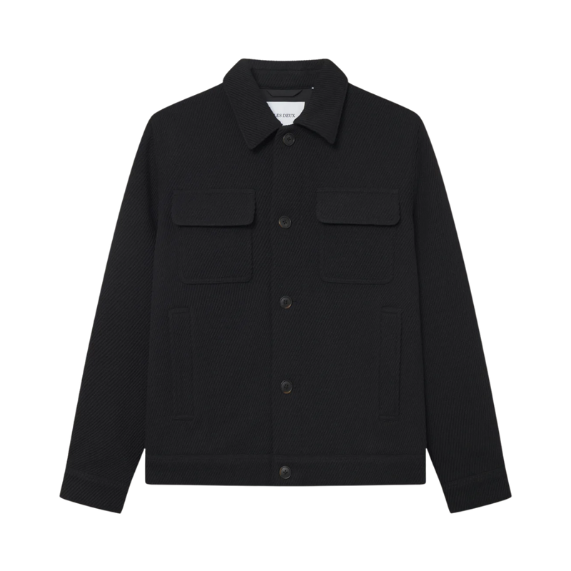 Nash Twill Wool Jacket - Black