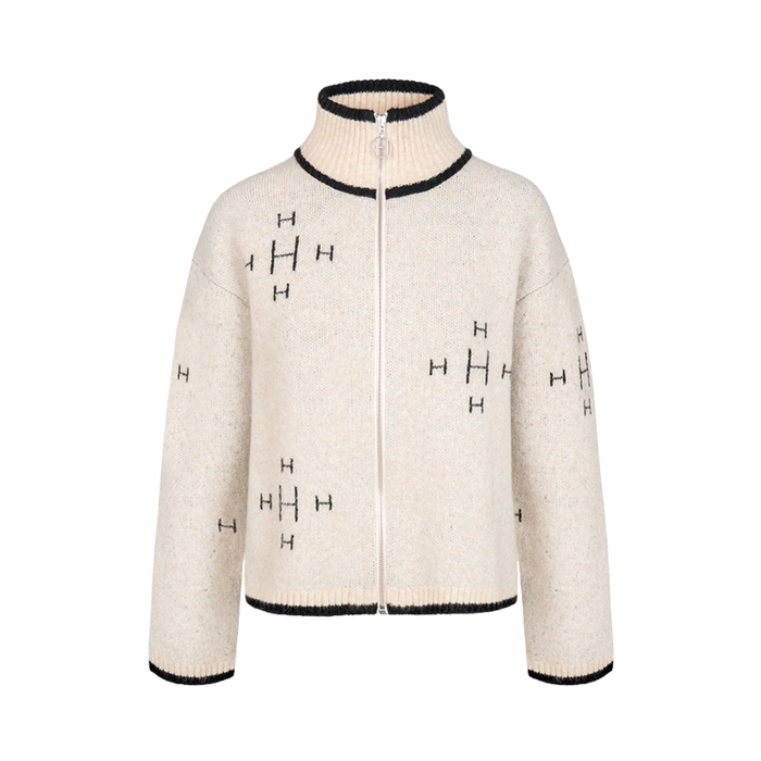 Iben Zip Jacket - Light Beige Melange