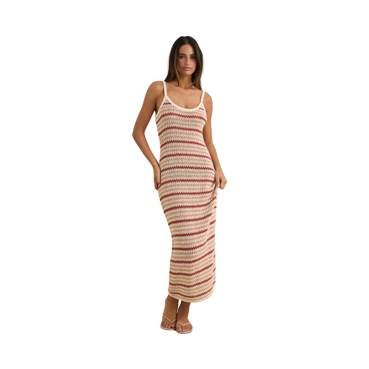 Tami Stripe Knit Maxi Dress - Watermelon