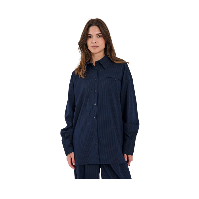 Willow Shirt - Navy pinstripe