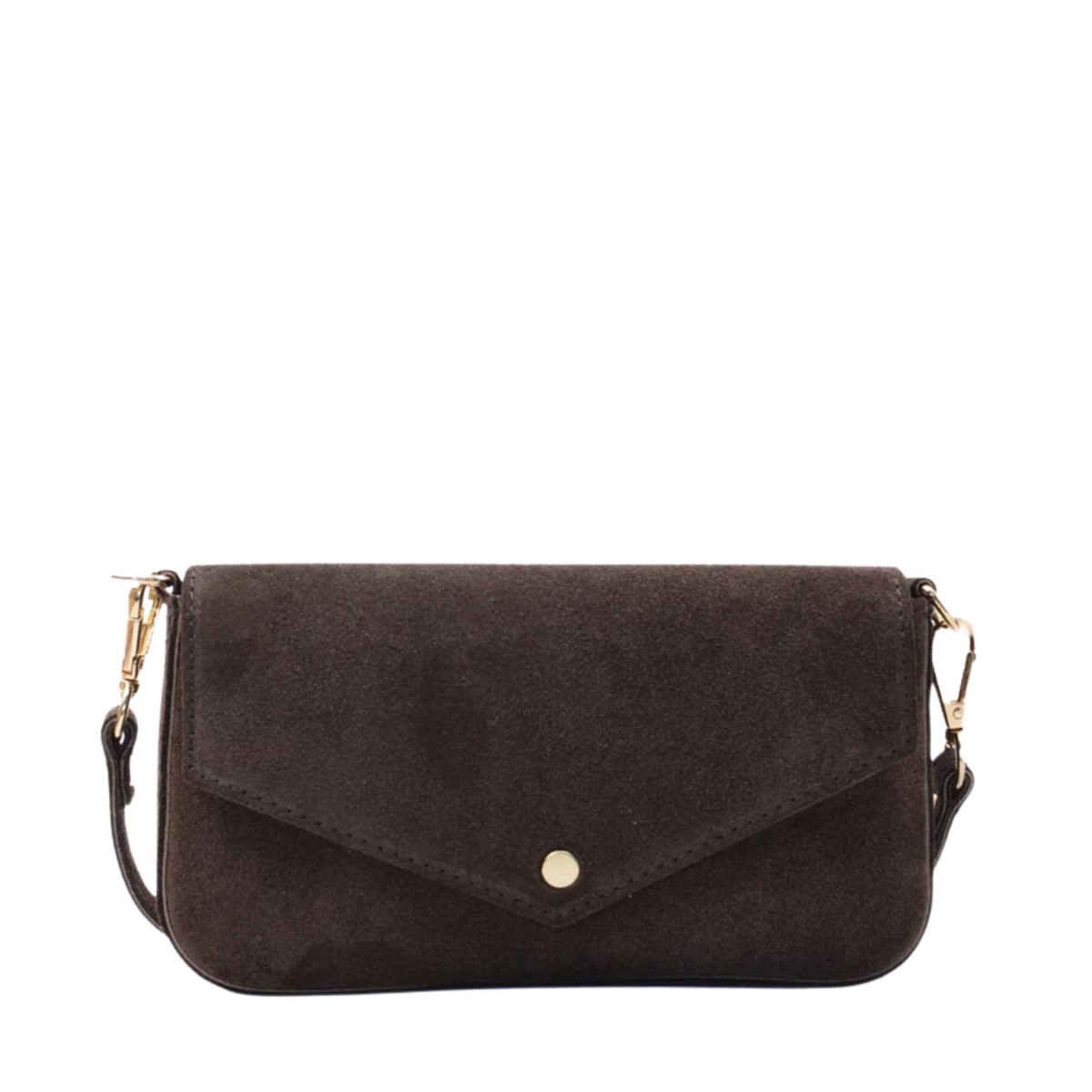 Mini Envelope - Dark Brown Suede