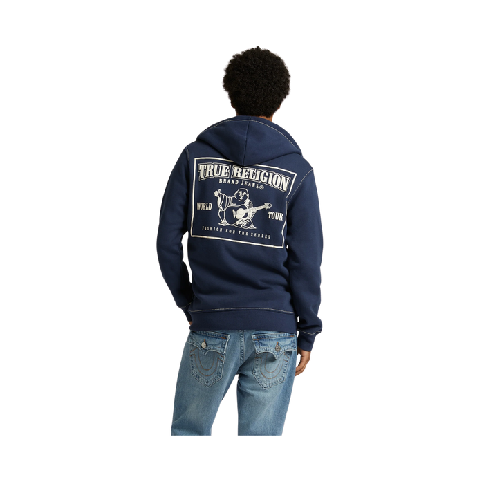 Big T Zip Up Hoodie - Dress Blue