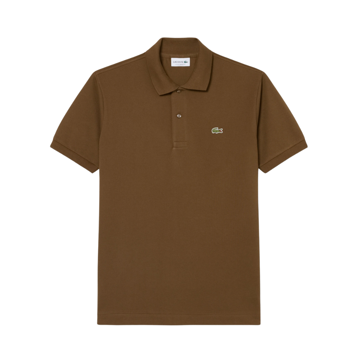 Short Sleeved Ribbed Coll - Coffee brown