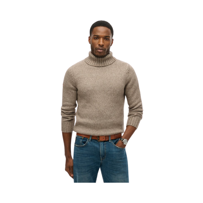 Brushed roll neck jumper - Grey Quartz