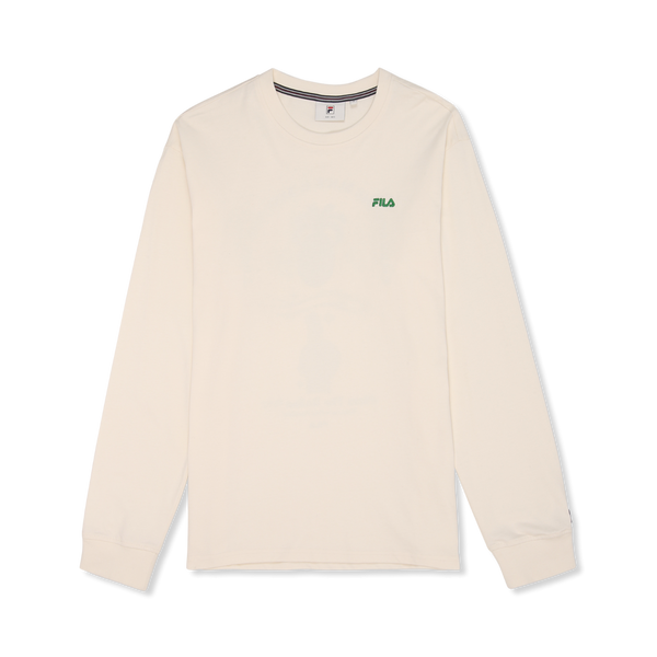 Navigli Pizza Graphic Long Sleeve T-Shirt - Egret