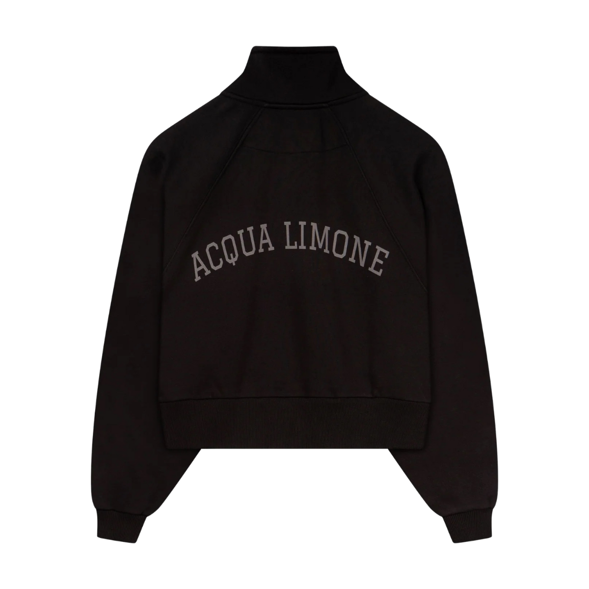 Cropped Ivy Half Zip - Black