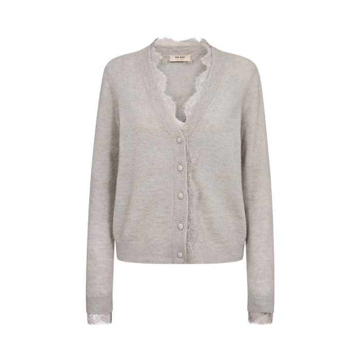 MMHelmi Lace Knit Cardigan - Mourning Dove