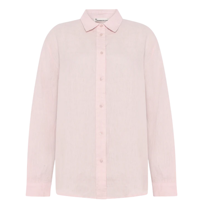 Loose Linen Shirt - Pink