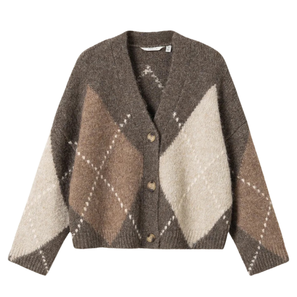 N-Laiana Knit Cardigan - Ash Brown Mix