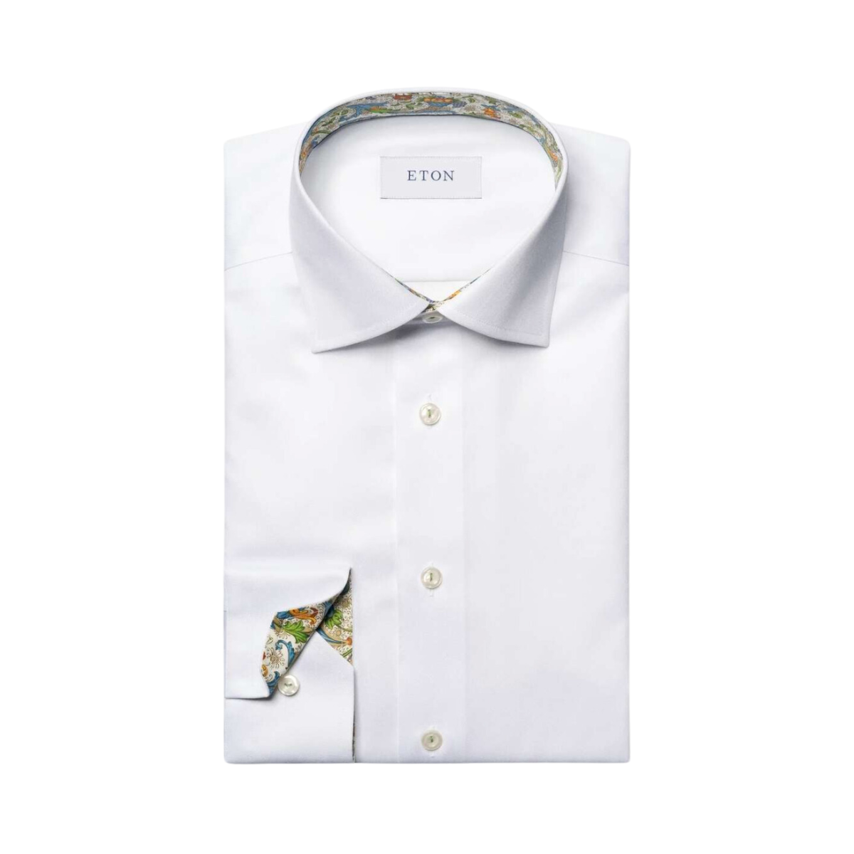 Floral Effect Signature Twill Shirt - White