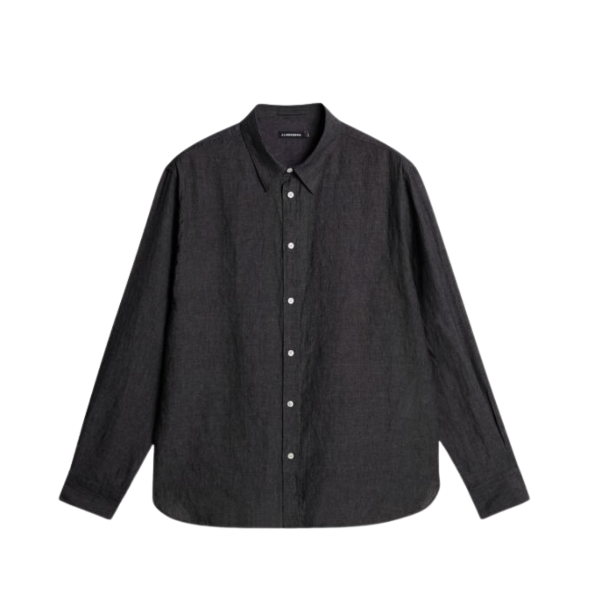 Reg LS Linen Melange Shirt - Black