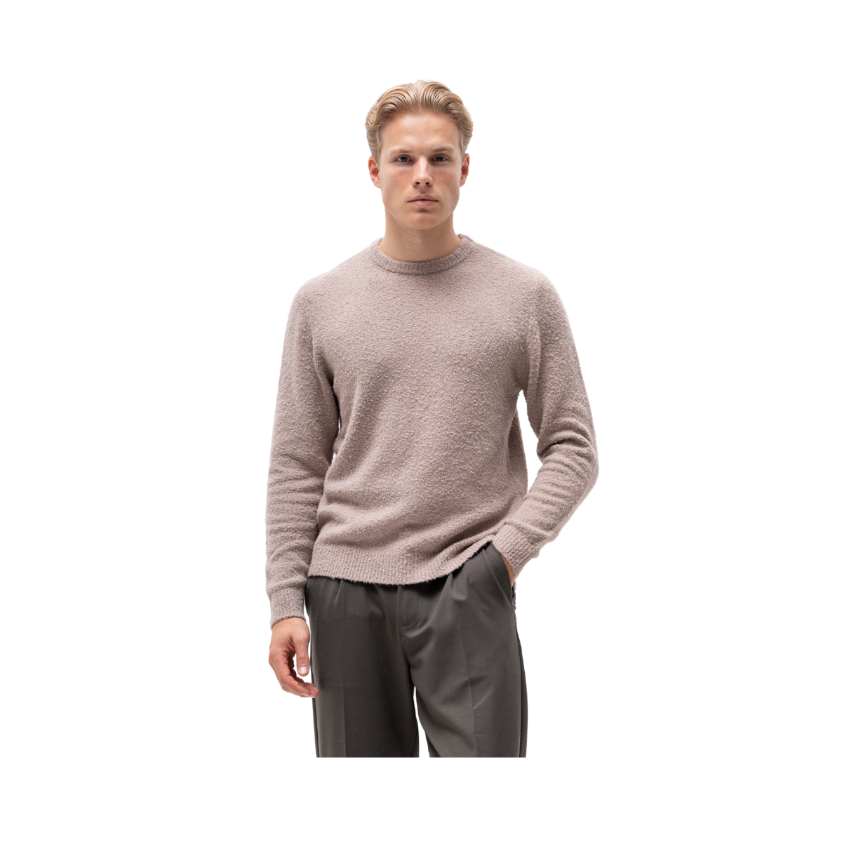 Marcello Crew Neck Knit - Greige