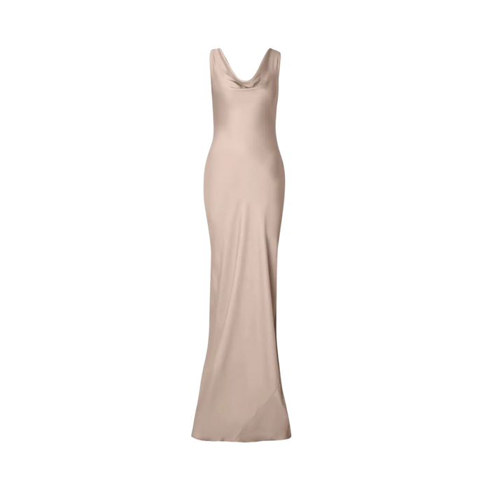 Leah Cowl Neck Maxi Dress - Champagne
