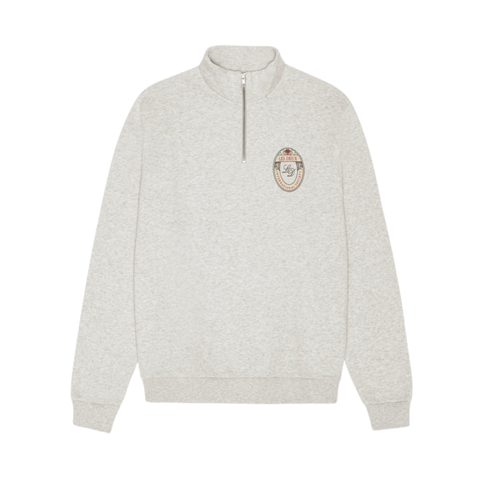 Brady Emblem Half-Zip Sweatshirt - Snow Melange